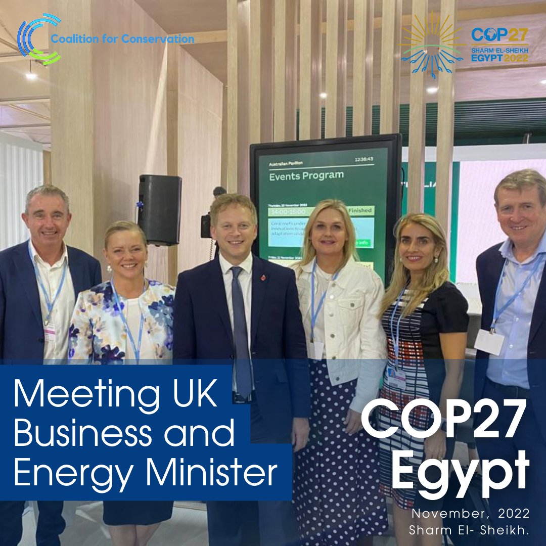 The C4C Delegation meet up with the new UK Secretary of State for Business, Energy and Industrial Strategy the Rt Hon Grant Shapps. 

#COP27 #COP27Egypt #Coalition #Conservation #ClimateChange #UnitedNations #Environment #Sustainability #Eco #Auspol