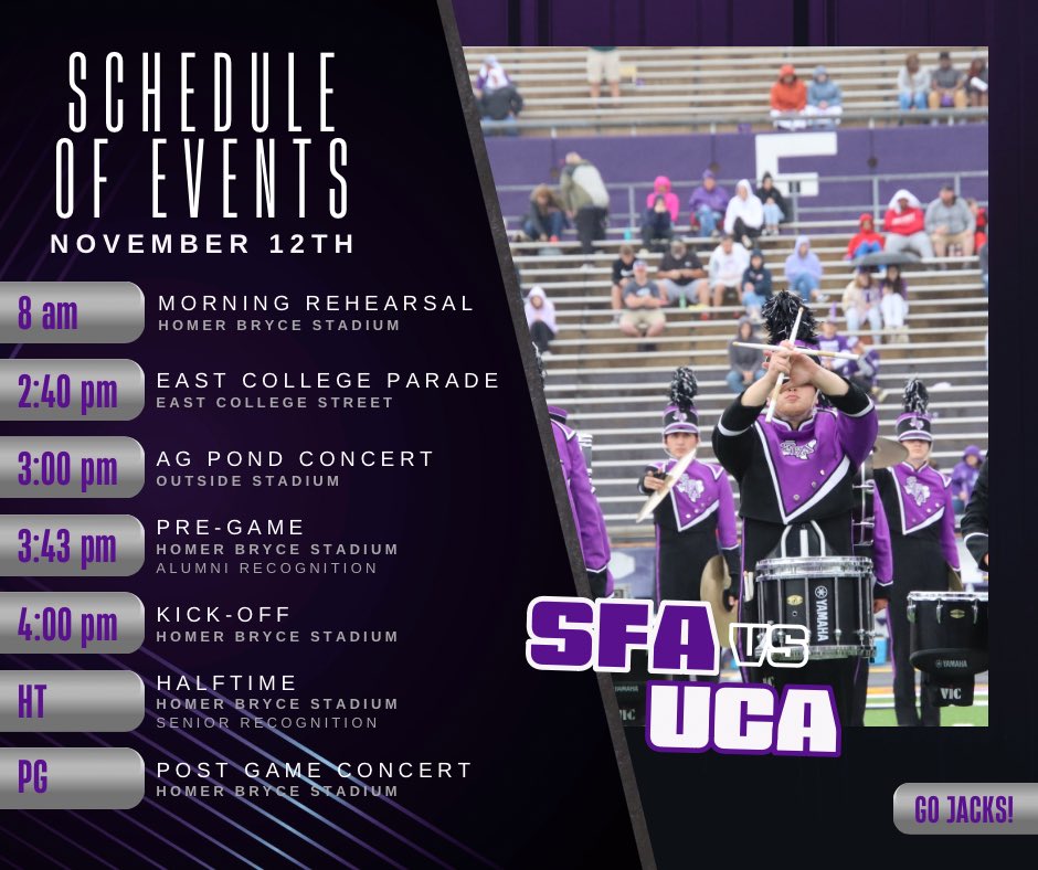 Ready to catch the LMB rock out while honoring our past and present? Here's the line up for tomorrow!