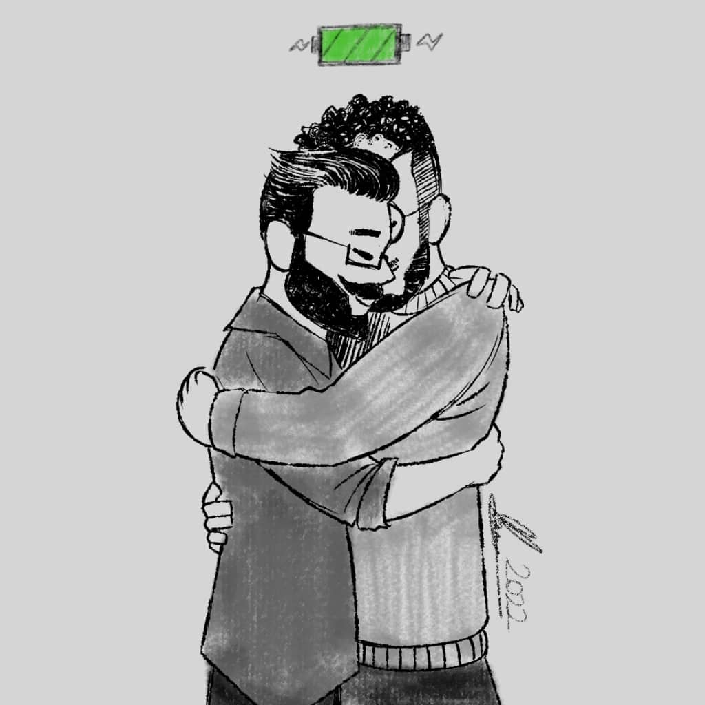 Vamcel's tweet image. Y así @MauroStrangeArt me saca una sonrisa en medio de la tormenta 🥺💜 Love u