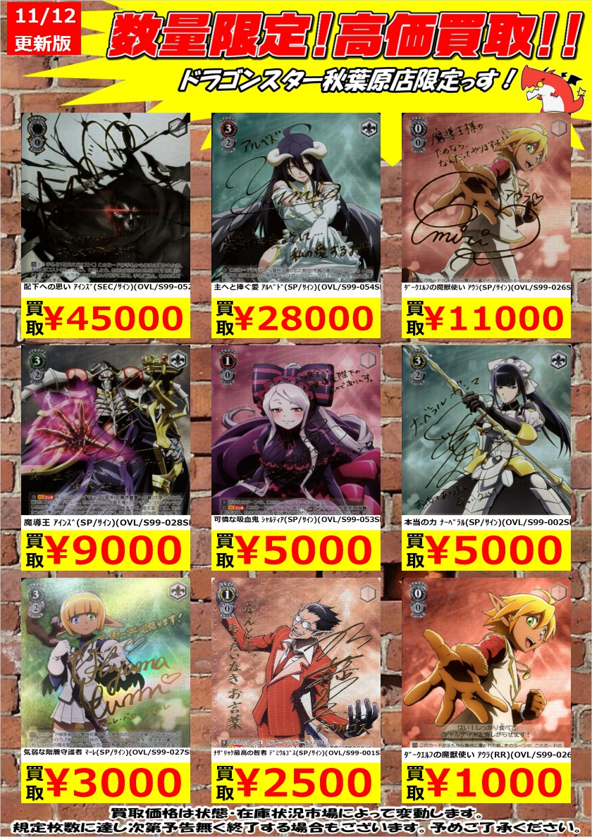 ヴァイス】 オバロ 配下への思い ｱｲﾝｽﾞ（SEC）￥45,000 ﾀﾞｰｸｴﾙﾌの魔獣