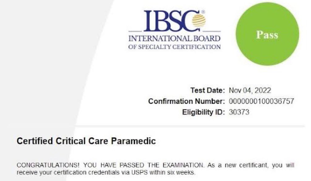 dbarbeau01's tweet photo. @IBSCert_ #CriticalCare #Paramedic https://t.co/uyN7mac6Y1
