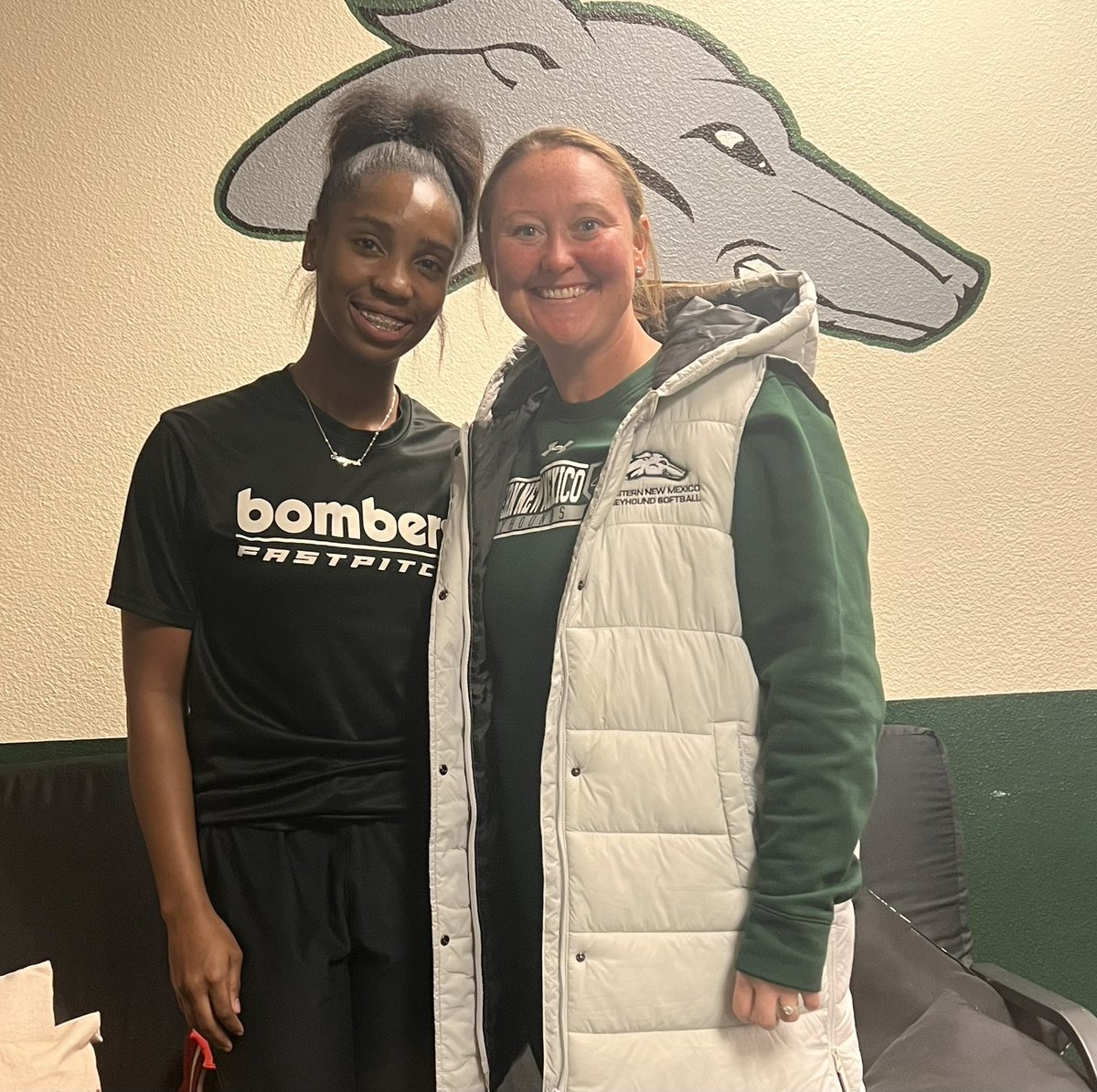 2023 <a href="/samyrahsanders/">samyrah</a> on her visit at <a href="/ENMUSoftball/">ENMU Softball</a> today!