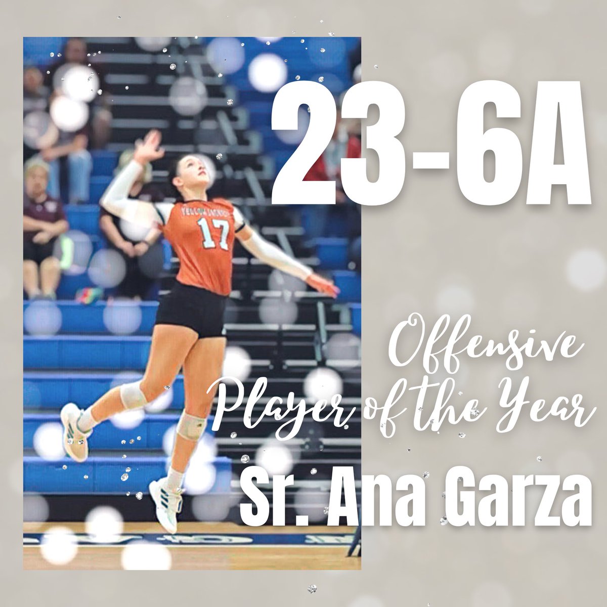 AlvinJacketVB's tweet photo. Congratulations to the 2022 23-6A Offensive Player of the Year - Sr Ana Garza🎉🏐🧡 https://t.co/u6xx1WKMvq