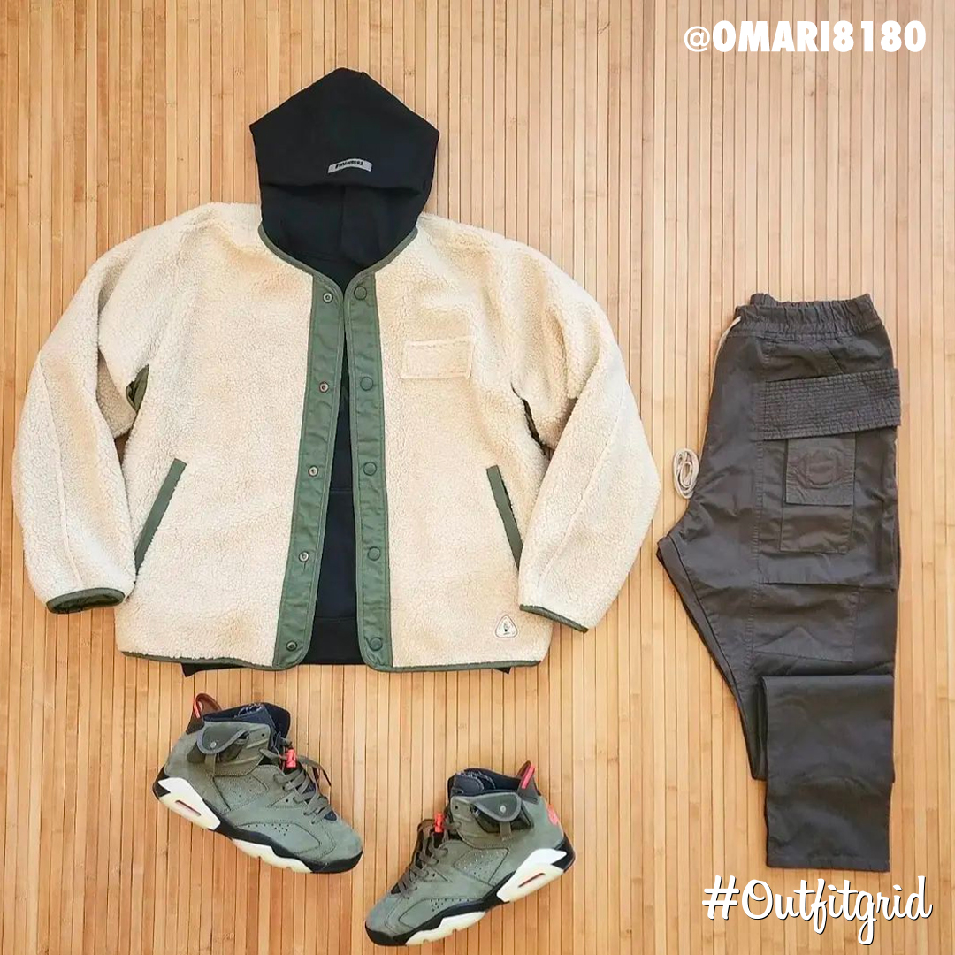 outfitgrid's tweet photo. Today's top #outfitgrid is by @omari8180.
▫️ #TravisScott x #JordanVI
▫️ #OvadiaNY #Jacket
▫️ #RickOwens #Drkshdw #Pants
▫️ #Essentials #Hoodie https://t.co/w4PACg9Bul