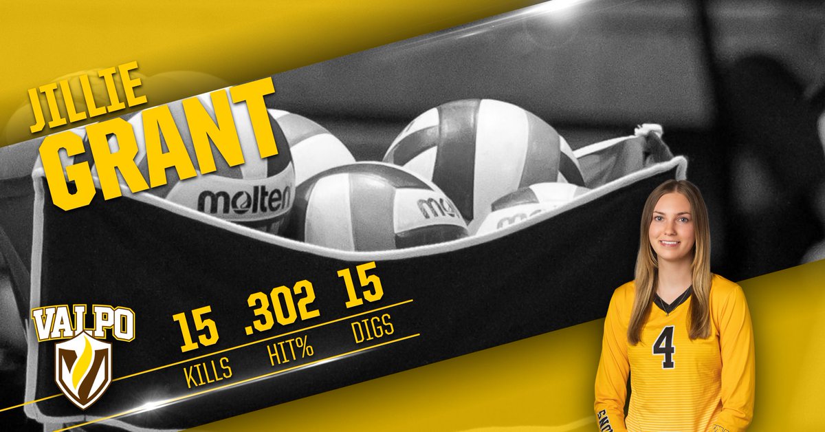 <a href="/VU_VB/">Valpo Volleyball</a> And it was a great all-around match from Jillie Grant (<a href="/_jilliegrant_/">jillie ♐︎</a>), who set her season high in kills and approached her season best in digs as well!

#GoValpo