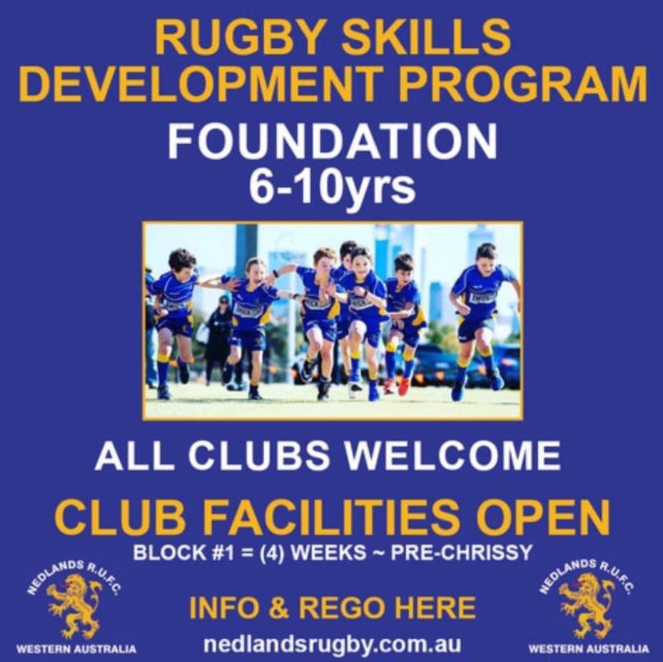 Come on down...... roll up roll up let's go with the Rugby Skills Development Program 💛💙

Register now there is still time...

nedlandsrugby.com.au 

See you all there 🏈🏈💙💛

💛AT NEDDIES FORSHORE💙

#neddies #letsgo