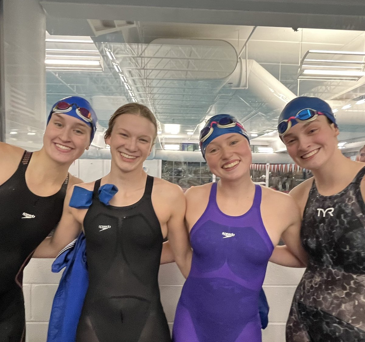 State Meet Results:
Aimee Crnich diving 36th place; 200 Medley Relay of Samantha Barry, Maya Dobry, Julia Barry, and Maureen Flannery -  19th place ; 200 free relay of Maureen Flannery, Ella Briscoe, Annie Driscoll and Julia Barry- 18th place; Maya Dobry 100 breast - 19th place