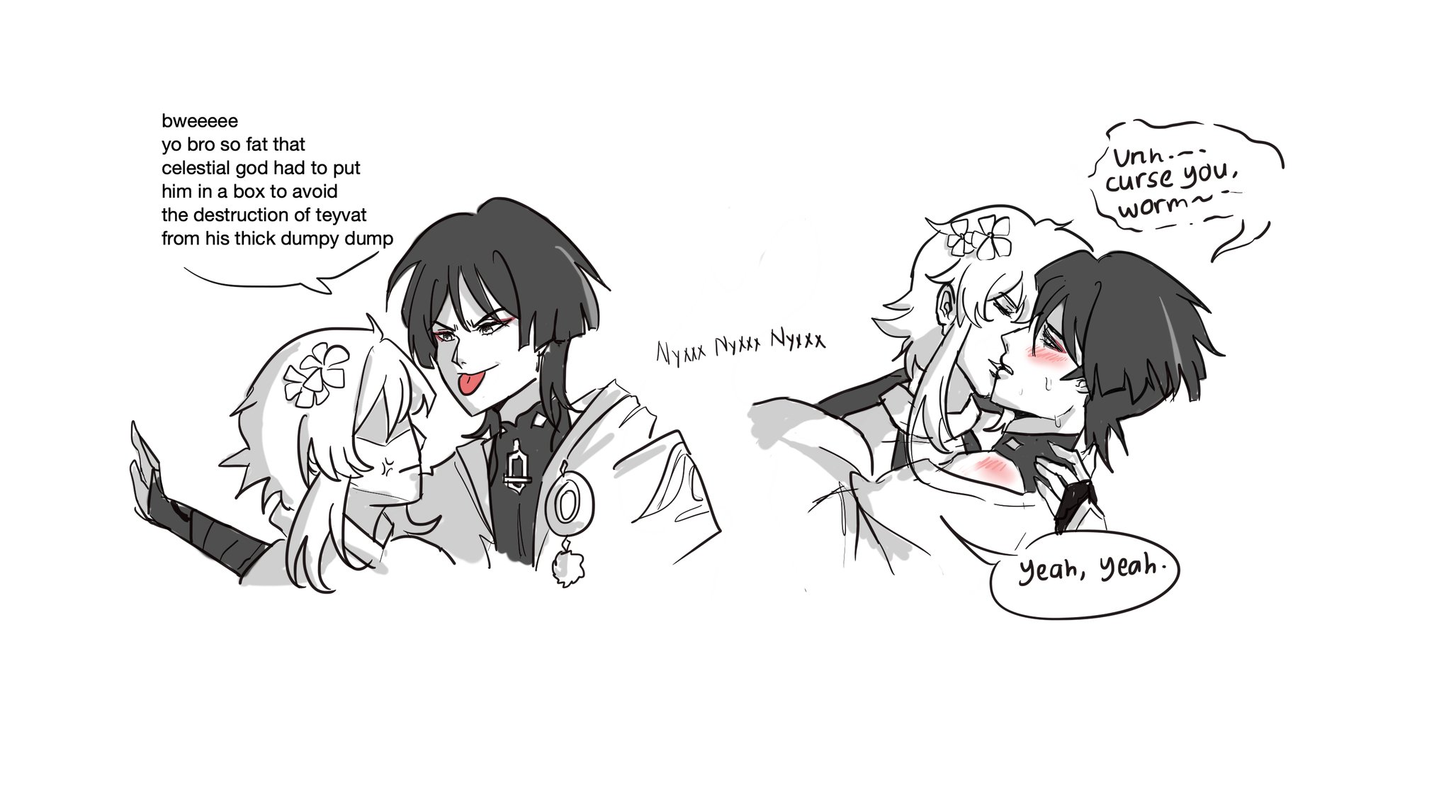 nyxxxxxxxxx on Twitter "Scara *taunting lumine purposely to get her