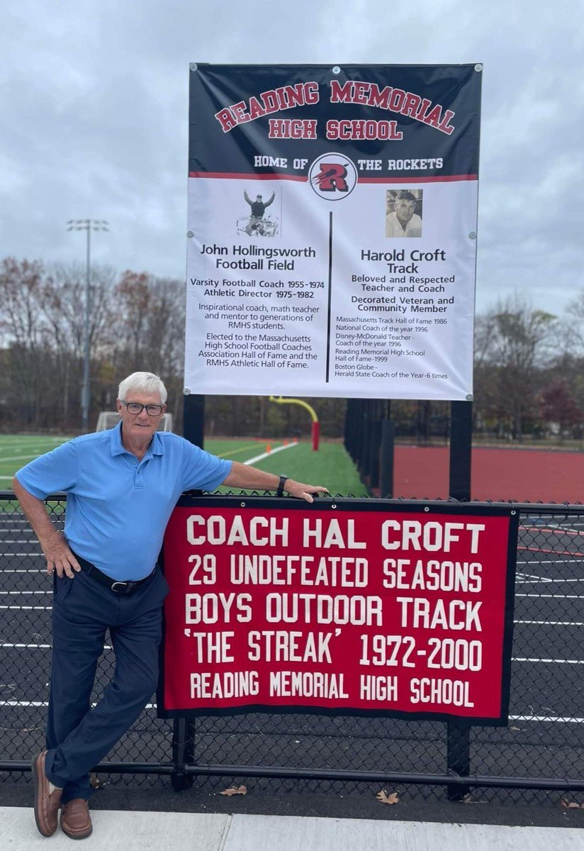 RMHS Track is now Hal Croft Track.  Thanks for your years of service to the students of Reading.