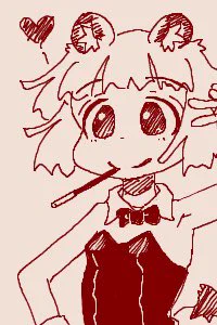 ちかごろのらくがき1バニーとポッキー 