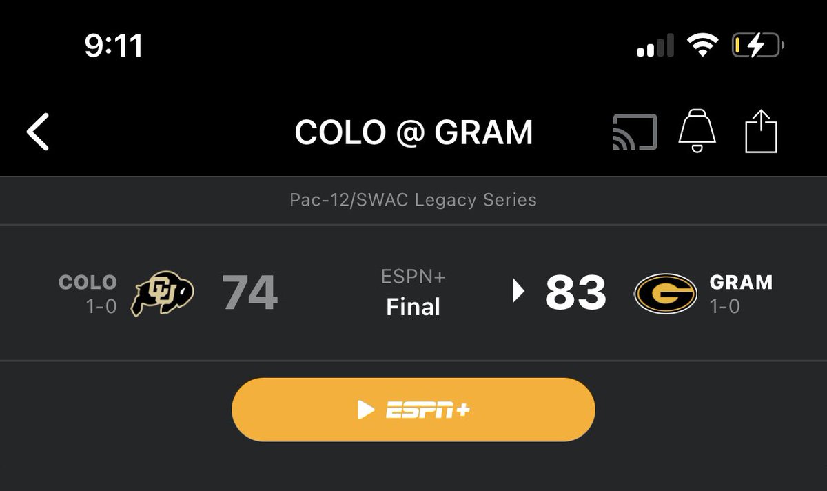 Grambling with the win over Colorado!! Great #Swac win!