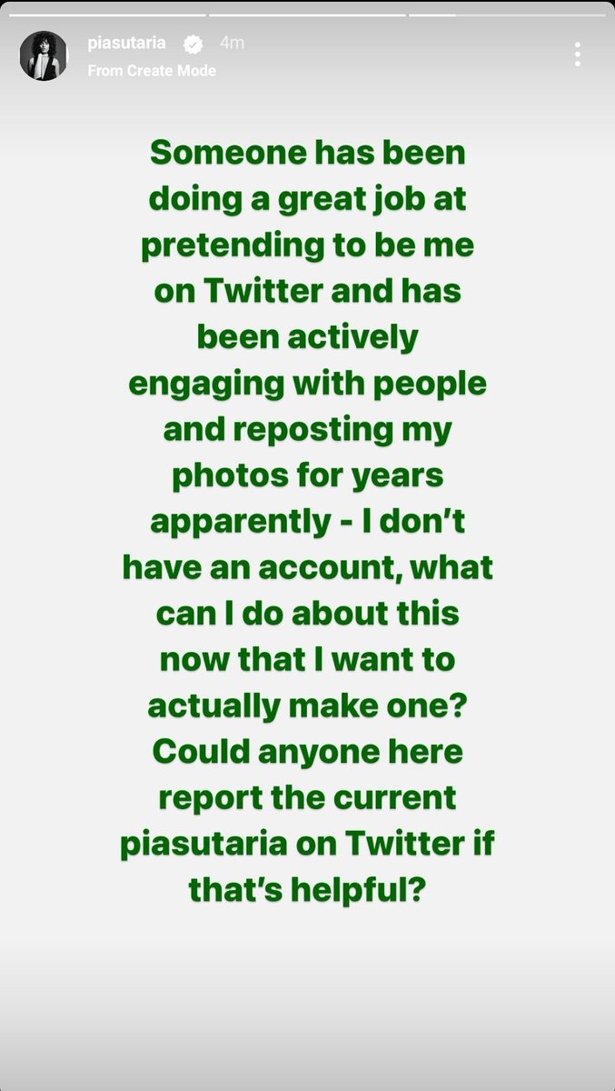 taraislovee's tweet photo. 🚨🚨🚨A SMALL REQUEST 🚨🚨🚨
can y'all plss report @piasutaria , she is just pretending that she is Pia Sutaria to gain some reach. Thankyousomuch if you did🤍🤌🏻 https://t.co/bEcCwKU0p6