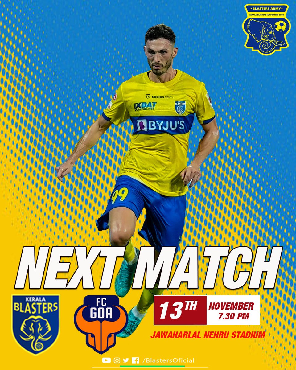 BlastersOficial's tweet image. Next Match !
നമ്മുടെ അടുത്ത കളി...
@keralablasters 

#ഒന്നായിപോരാടാം    #KBFC    #blastersarmy