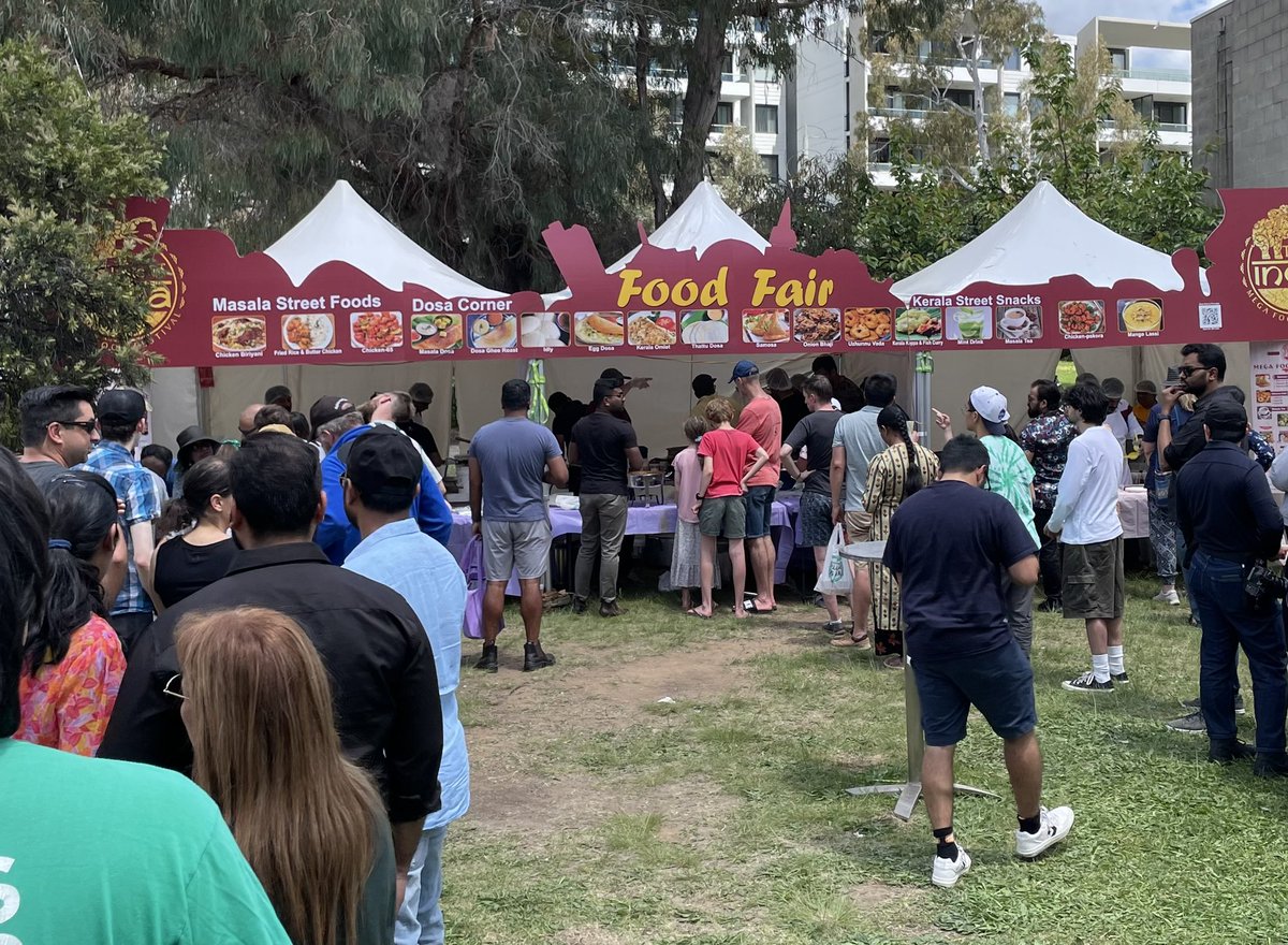 Clarissa_Thorpe's tweet photo. Enjoying a delicious meal from the busy Indian Food Fair #Lyons #Canberra https://t.co/c0qPa5JOnC
