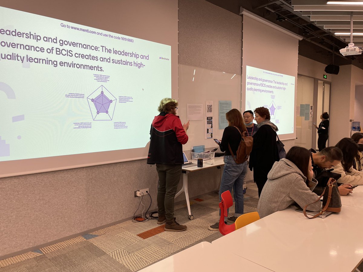 Great discussions and feedback sessions with all <a href="/BCISonline/">BCIS</a> staff based on the <a href="/CISEducation/">Council of International Schools</a> <a href="/ACSWASC/">Barry Groves, WASC President</a> <a href="/iborganization/">International Baccalaureate</a> standards during our #selfstudy year. Thank you <a href="/Mentimeter/">Mentimeter</a> for collecting the feedback and making our celebrations and challenges transparent to all