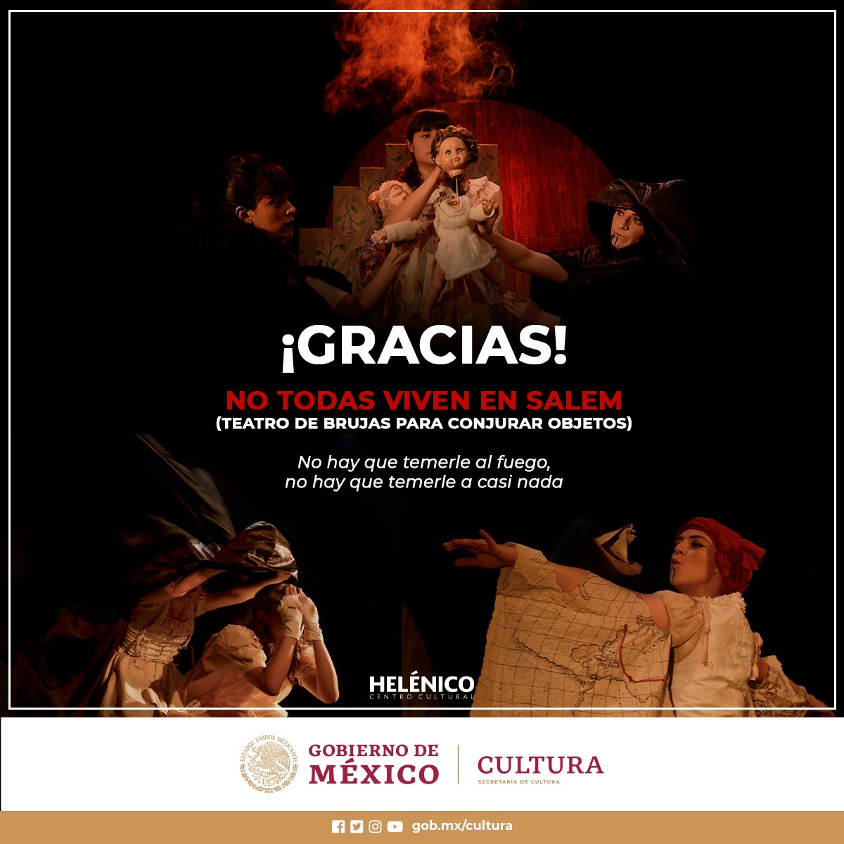 👏🏻💐👏🏻 Gracias a <a href="/CaracolaPro/">CaracolaProducciones</a> por la exitosa temporada de "No todas viven en Salem", el conjuro llegó a su fin con un llenó mágico. 

Nos vemos próximamente.