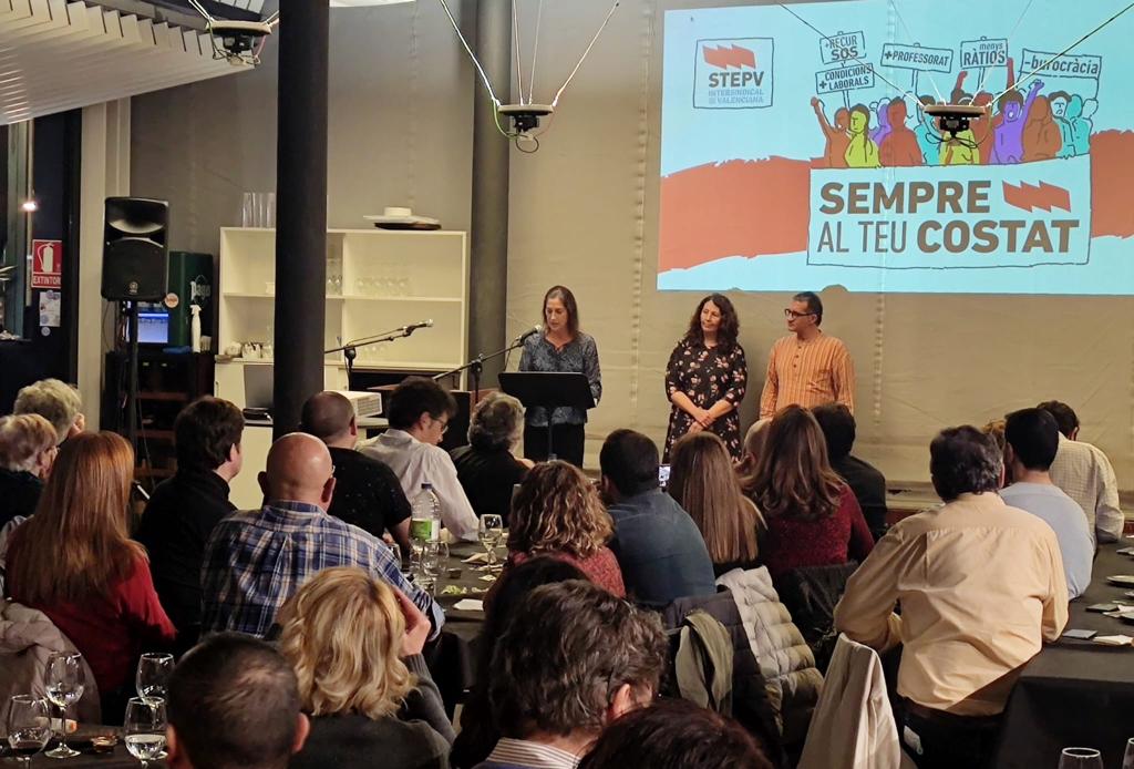 STEPV_Iv's tweet photo. Presentació de les candidatures de l'STEPV de la Intercomarcal de València a les eleccions sindicals de l'1 de desembre. https://t.co/K2bx5AZSTl