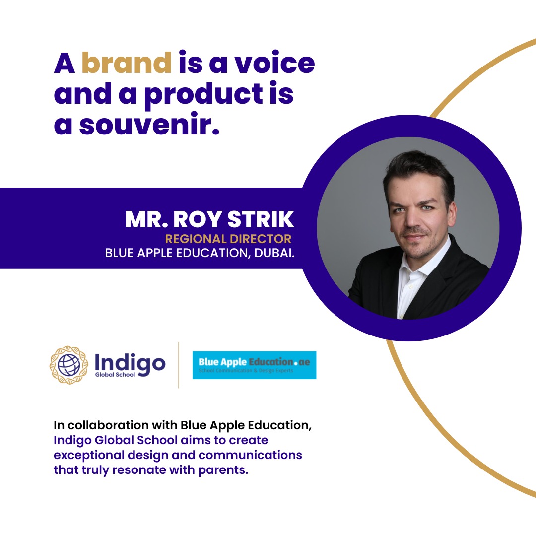 _IndigoGlobal's tweet photo. A brand is a voice and a product is a souvenir.
At Indigo Global School, we believe that branding is about shaping the perception of an organization. In collaboration with Blue Apple Education, Indigo Global School aims to create exceptional design and communications https://t.co/3vl600CaiO