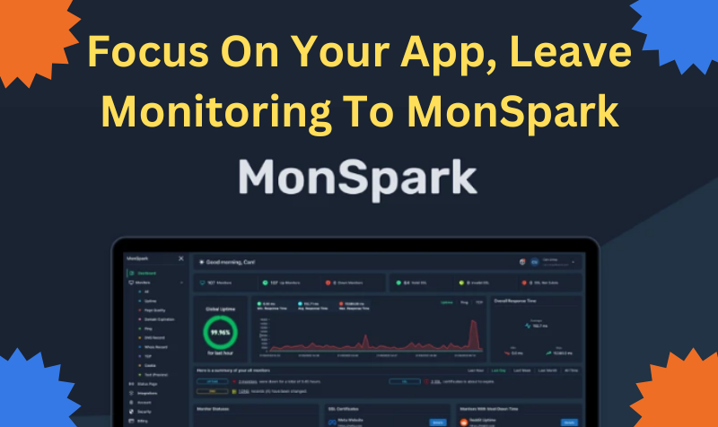 Mim80905's tweet photo. MonSpark - Best Monitoring Tool For Website - Appsumo Lifetime Deal.

Monitor Your Site's Performance &amp; Functionality With Real-Time Alerts.

View More Details: https://t.co/m9TGiO2oxT

#website #websitemonitoringtool #websitemonitoring https://t.co/PG9lp9Y3nl