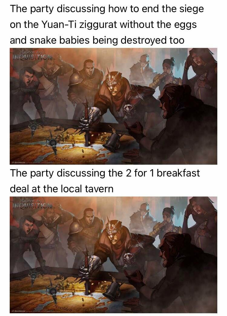 DND Memes on X: Same level of stakes ⚔️🤓 credit to