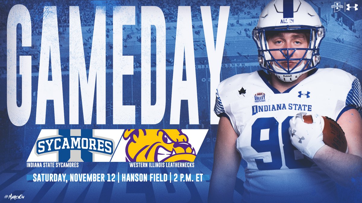 IndStFB's tweet photo. #GameDay 

🆚  Western Illinois
📍: Macomb, Ill.
🕟: 2 p.m. ET
🏟️: Hanson Field
📺: https://t.co/BGDwOsEwk8
📊: https://t.co/4VHgNvWSt1
📻: https://t.co/2JAViZry4a

#MarchOn | #LeaveNoDoubt https://t.co/QC8kZQj9zy