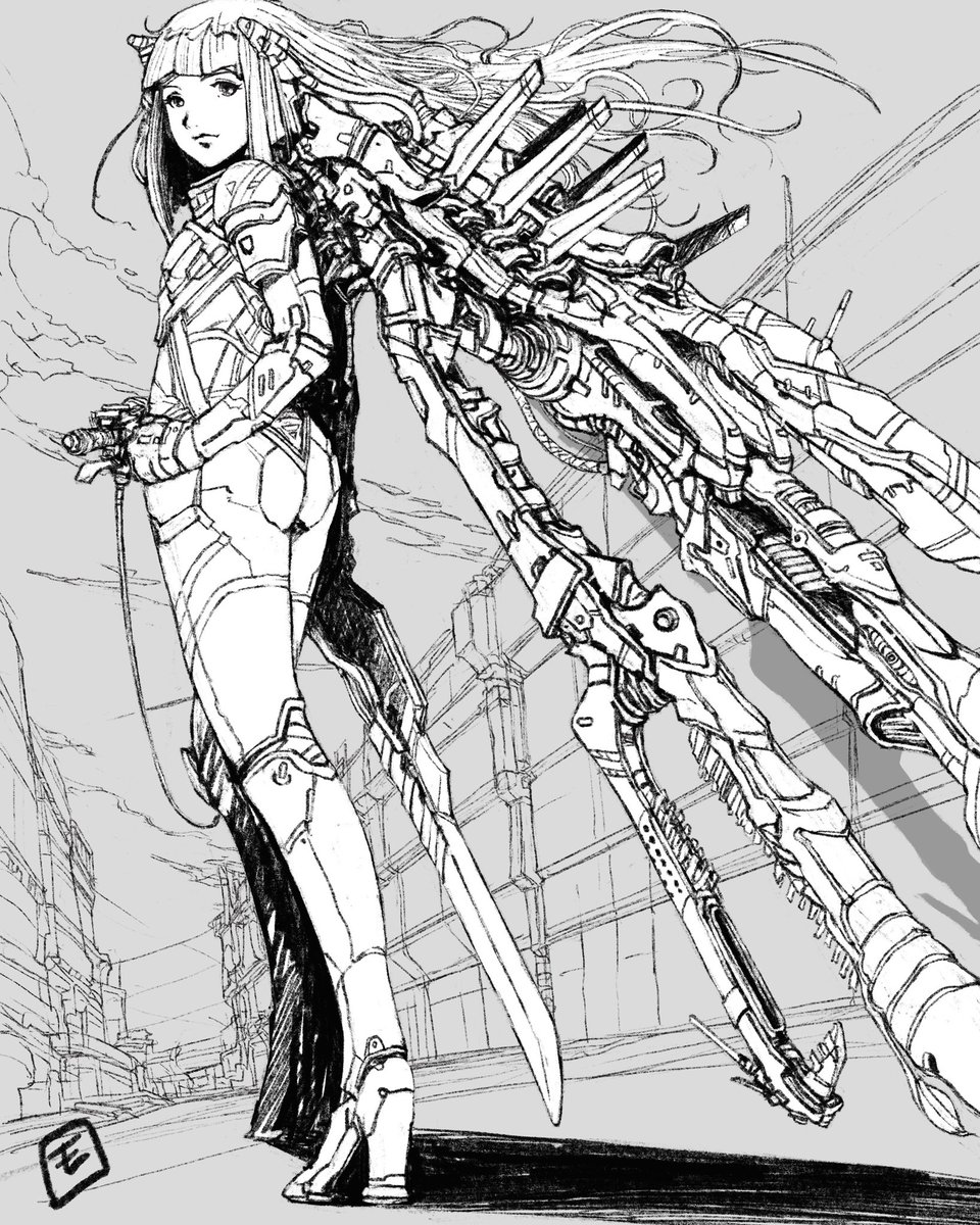 #線画の日
線を描くのが好きです。 