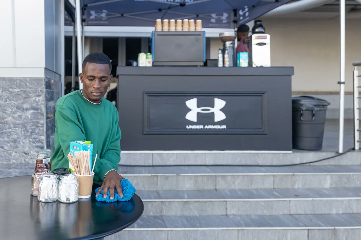 TheCoffeeSpot3's tweet photo. @TheCoffeeSpot3 Team is at @MallOfAfricaSA 📍 this morning for the @underarmourza squad event☕️ Do drop by, have a cup of coffee ☕️ and tag us!📱 https://t.co/ruvg3QSfoK
