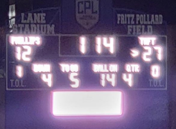 And we have a final from Fritz Pollard field, Taft 27 Phillips 12. Your Taft Eagles advance to the city final where they will take on Simeon!