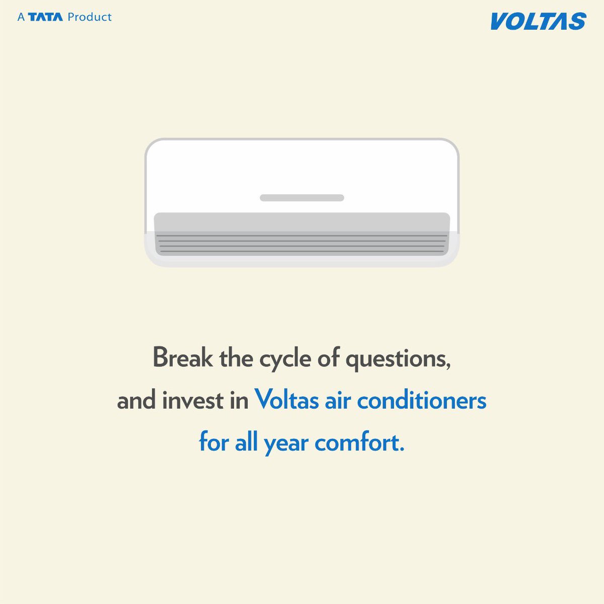 myvoltas's tweet photo. Sometimes sultry, sometimes cold.
But if I turn on the AC, would the electricity bill spike?
Let go of all these questions and worries, and invest in Voltas All Weather AC, which suits your need through every weather!
#Voltas #AllWeatherAC #AirConditioners #VoltasAC https://t.co/6A00phhoZ2