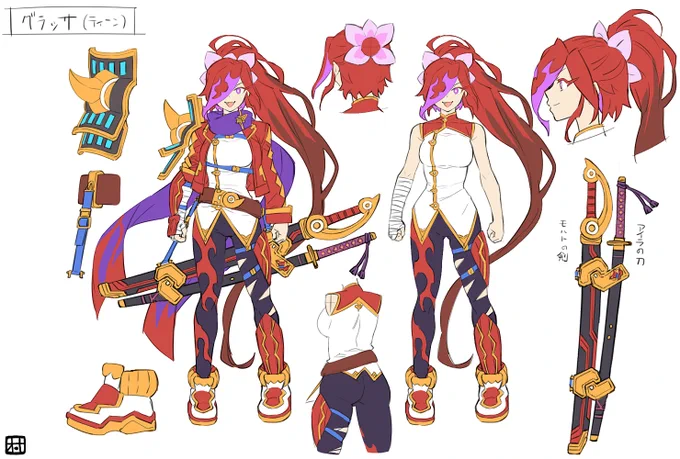 デザインする際に作った設定資料も置いておきます。足かけ9年かけていちキャラクターの誕生から成長と結婚、子供の誕生、そしてその成長まで描く事ってある?あるんですねぇ…びっくりですね。#デュエマ 