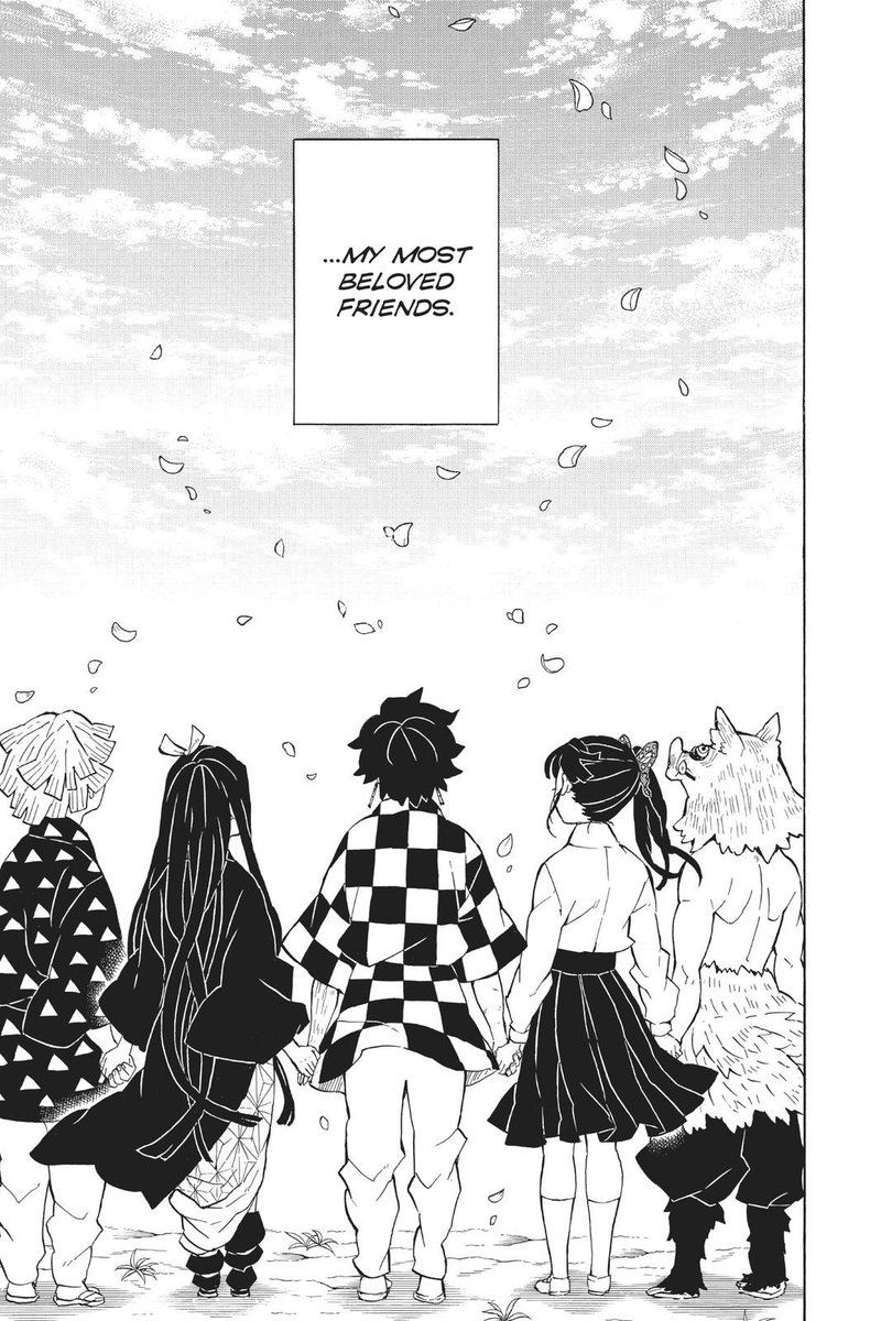 Kobeniscar's tweet photo. It sucks that KNYs ending has such a negative perception man, besides Haikyuu, it’s probably my favorite ending to come out of the Jump magazine in like 10 years, I think a big reason for this is the weekly ending was incomplete but the volume ending is so so beautiful https://t.co/XHXs3L2c3S