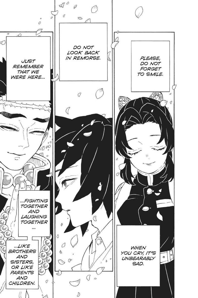 Kobeniscar's tweet photo. It sucks that KNYs ending has such a negative perception man, besides Haikyuu, it’s probably my favorite ending to come out of the Jump magazine in like 10 years, I think a big reason for this is the weekly ending was incomplete but the volume ending is so so beautiful https://t.co/XHXs3L2c3S