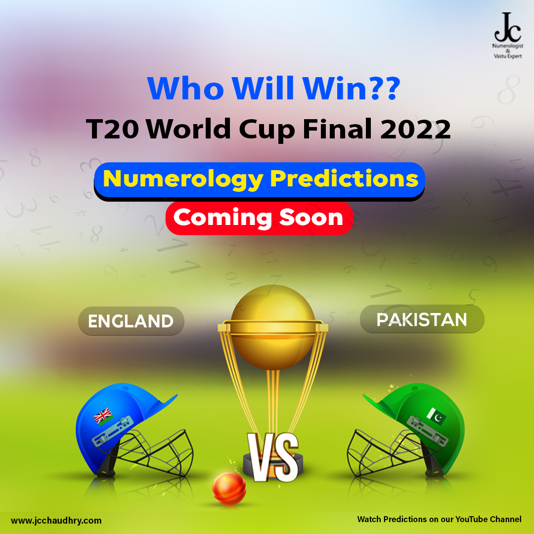 jc_chaudhry's tweet image. Who will be the winner of the T20 World Cup 2022? 

Prediction video by Dr. J C Chaudhry Coming Soon on our YouTube Channel. 

#jcchaudhryprediction #jcchaudhrynumerology #numberman #powerofnumbers #chaudhrynummero #t20wc2022 #t20worldcupfinal #PakvsEng