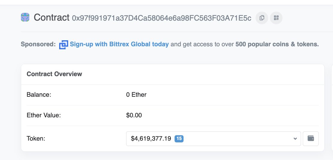 zachxbt's tweet photo. Two more ETH wallets 

0xd8019a114e86ad41d71a3eeb6620b19dd166a969

0x97f991971a37D4Ca58064e6a98FC563F03A71E5c https://t.co/kWw6M4V2X7