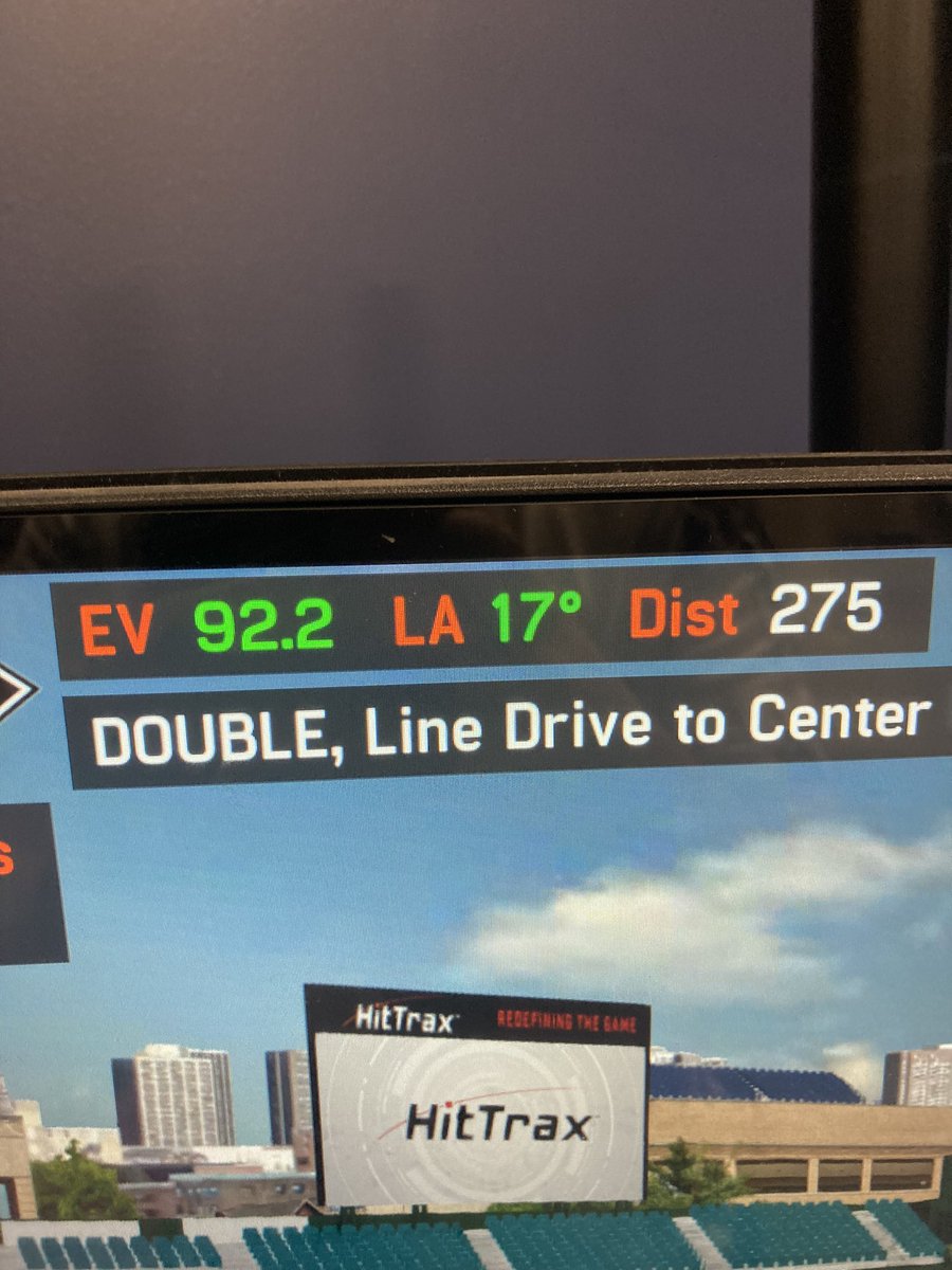 Hit a new top exit velo off the tee tonight.