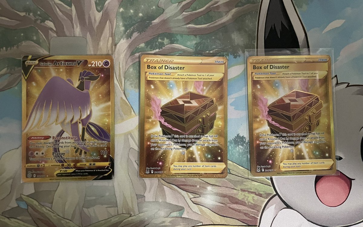 Indigo_winds_'s tweet photo. Stack Sale 

Gold  

Galarian Articuno - $15
Box of Disaster - $2 each 

$2 PWE, up to 4 cards (buyer’s risk)
$5 BMWT https://t.co/29rUHYJXTh