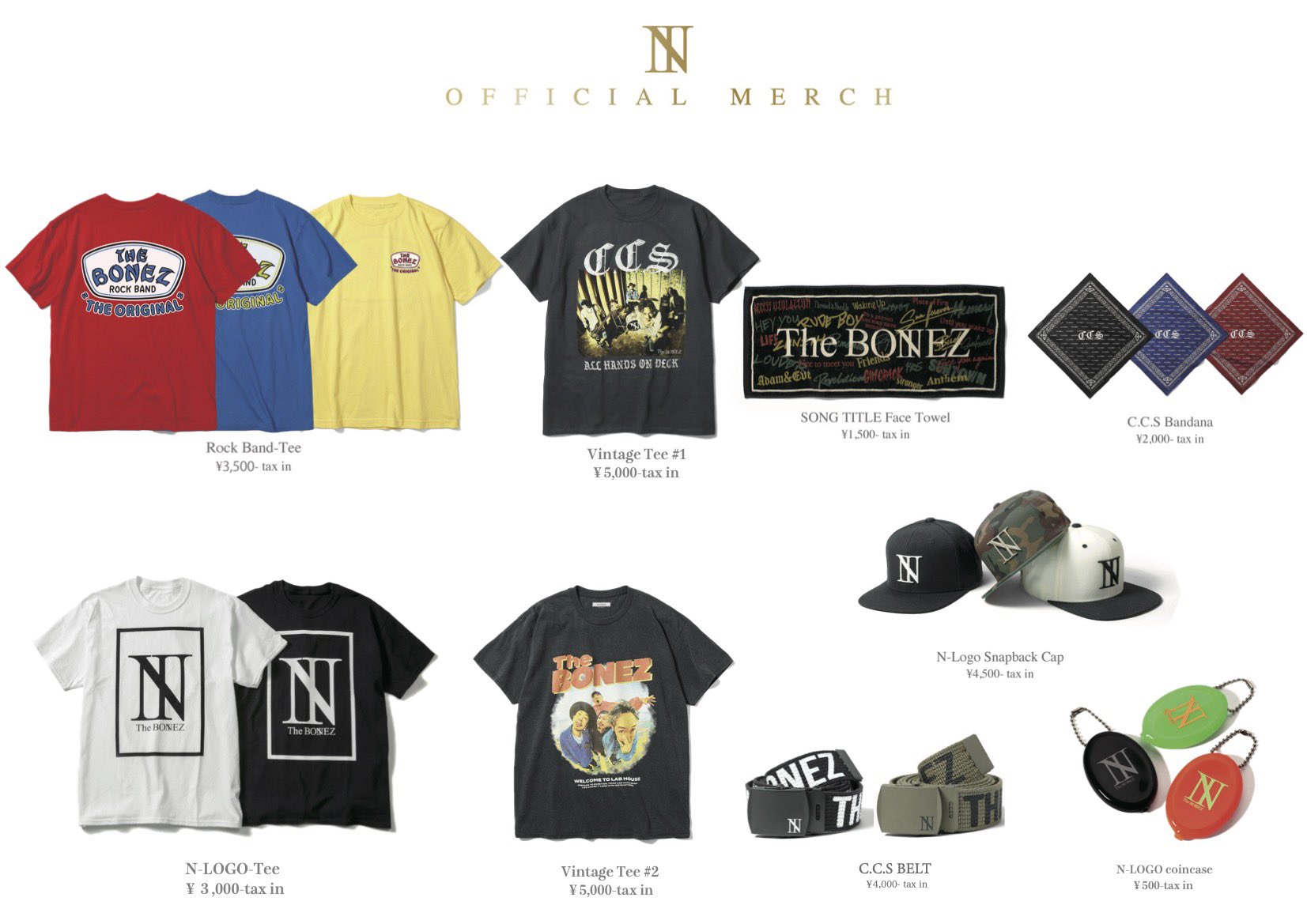 The BONEZ Tour 2020 オリジナルグッズセット The BONEZ グッズせセット The BONEZ Tour 2020 オリジナル