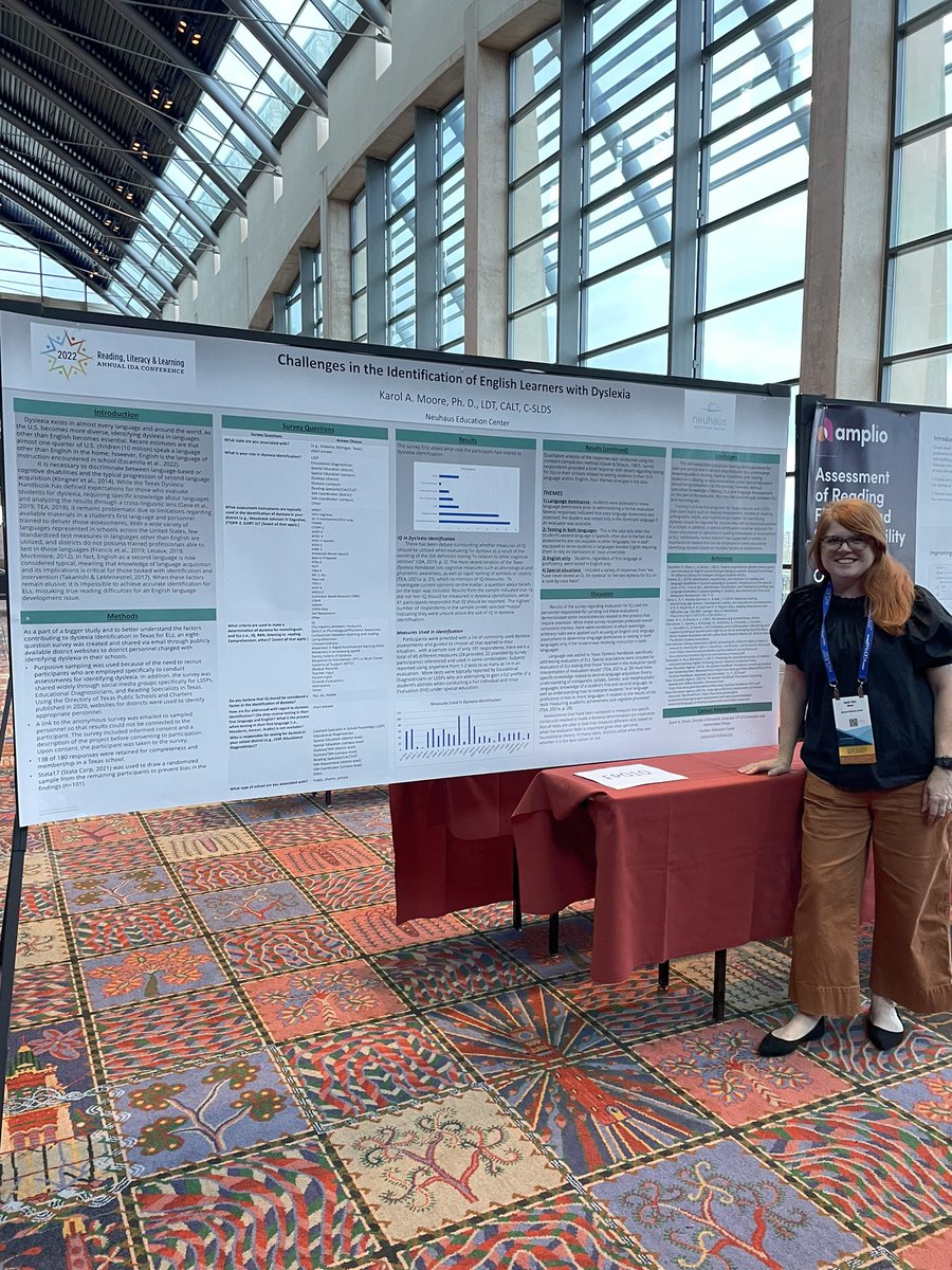 Shared a bit of my dissertation research on challenges of identifying ELs with dyslexia in Texas. Now to get it published… #dyslexiacon22 #IDA22 #researchtopractice <a href="/NeuhausEdCtr/">Neuhaus Education Center</a>