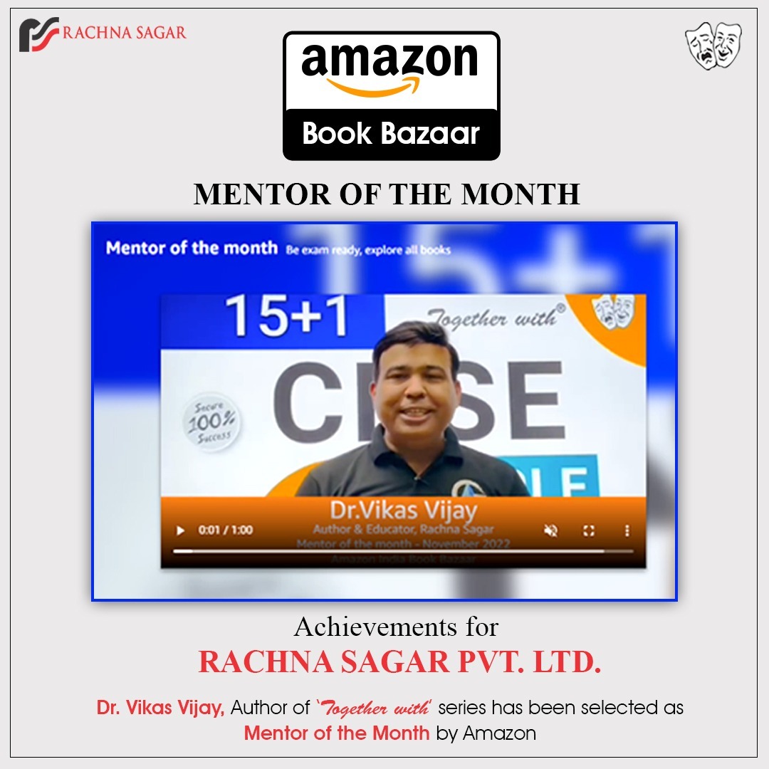 rachnasagargrp's tweet photo. #Achievement for #RSPL!!!

We’ve been chosen to partake in Amazon Book Bazaar.

Commerce stream #Educator &amp; Author of ‘Together with’ series Dr. Vikas Vijay, has been selected as “#MENTOROFTHEMONTH” by Amazon.

 #Commercestream  #AmazonBookBazaar #books #bookstagram  #RachnaSagar https://t.co/AcJ6oUwjYX