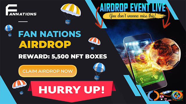 CryptoExngIndia's tweet photo. Join #FanNationsNFT #Airdrop of 5,500 #NFT Boxes Free!
👨💼 Reward: Get 1 NFT Box
👨👩👦 Referral: Get 500 NFT Boxes
❇️ JOIN NOW: "https://t.co/2j4UsViKSw"
#FreeAirdropCrypto #FanNations #NFTs #FanNationsNftAirdrop #FanNationsAirdrop #NftAirdrop #CryptoAirdrop #Cryptocurrency #Crypto https://t.co/zhONF1xpGu