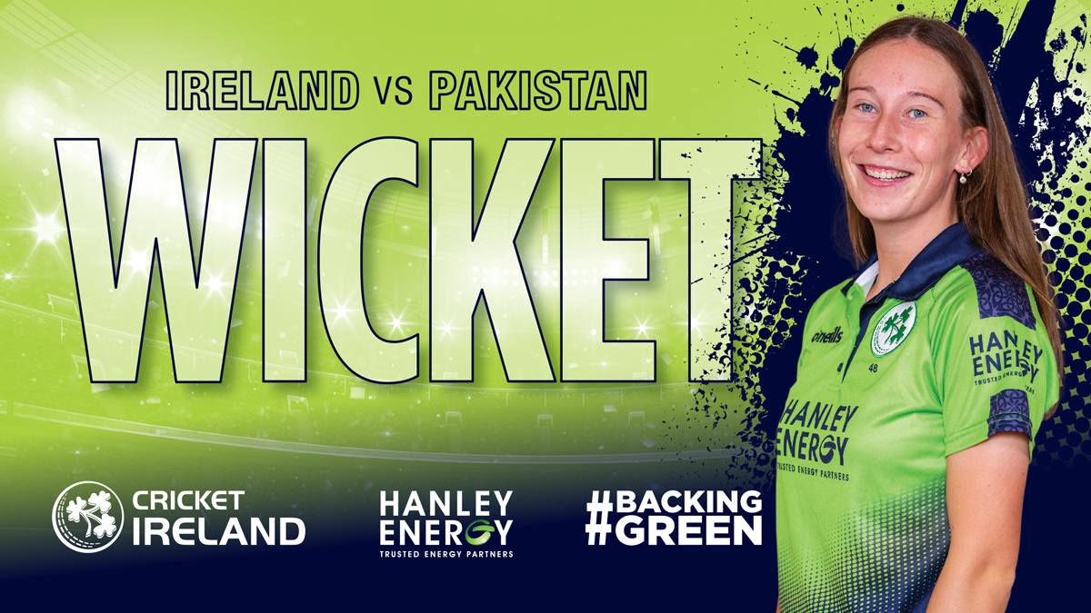 IrishWomensCric's tweet photo. There's the third for Prendergast!

She's now removed all of Pakistan's top three, shattering Javeria Khan's stumps and completing a wicket-maiden to boot! Pakistan are 32-3

WATCH: https://t.co/aLjabZKWWZ

SCORE: https://t.co/oBN0SYWNmg 

#BackingGreeen ☘️🏏| @HanleyEnergy https://t.co/vhH0zKuLWX