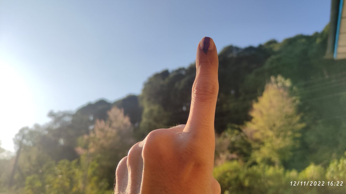 It was like an MCQ whose answer was not known .😅 
Voted ☝🏻 @ Panchayat Ghar Darnu ,Badol-2 Polling station of DHARAMSHALA Constituency.
#HPElection2022 #HPFirstVotingMust