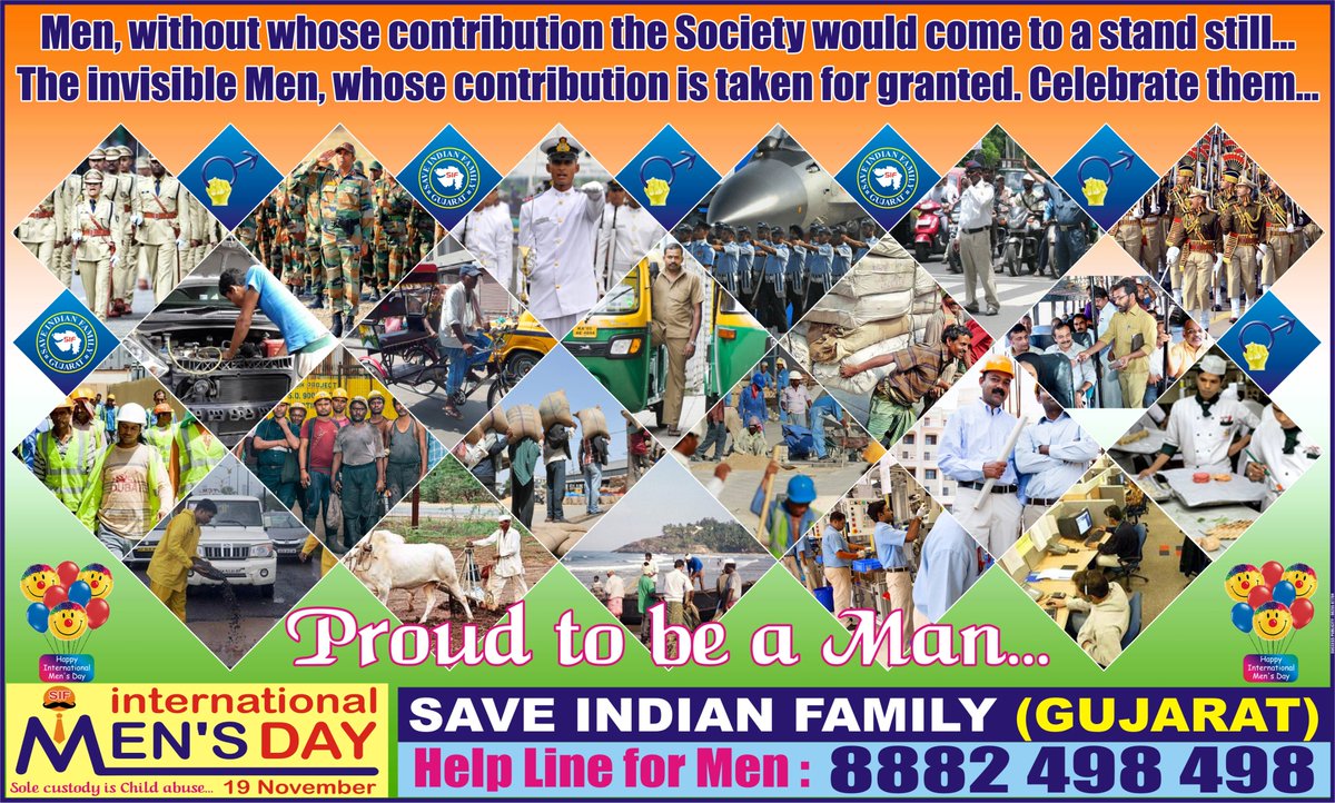 Let's Spread Awareness &Importance of Men's Contribution inSociety
Happy #InternationMensDay
@DDNewsGujarati
@Divya_Bhaskar
@sandeshnews
@nirmananews
@GujaratFirst
@today_24x7
@gujarat_news
@DigitalSatark
@S24Newschannel
@NEWSTOD38393502
@GujaratiRj
@b1_news
@live_tna
@sifgujarat