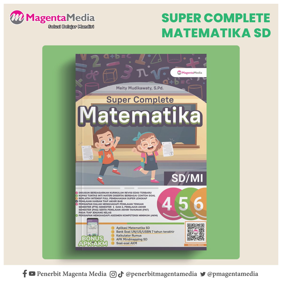 pmagentamedia's tweet photo. 1lagi nih buku rekomendasi buat sobat magenta yang punya anak/saudara yang masih SD. sangat membantu belajar si kecil dalam matpel Matematika.
"Super Complete Matematika SD/MI 4 5 6"
#buku #rekomendasi #penerbitmagentamedia #supercomplete #SD #MI #book #bukuindonesia https://t.co/qqHJeXmnLt