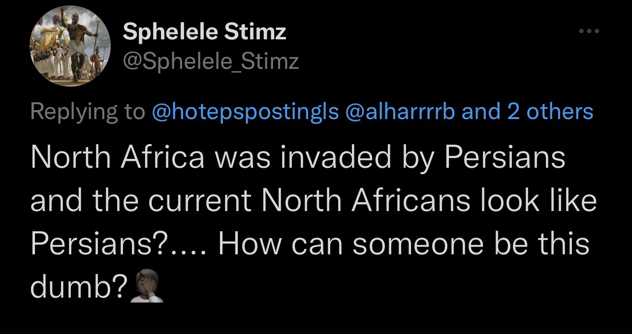 afrocentrists posting their Ls online on Twitter "https//t.co/oBJgrW1Sli" / Twitter