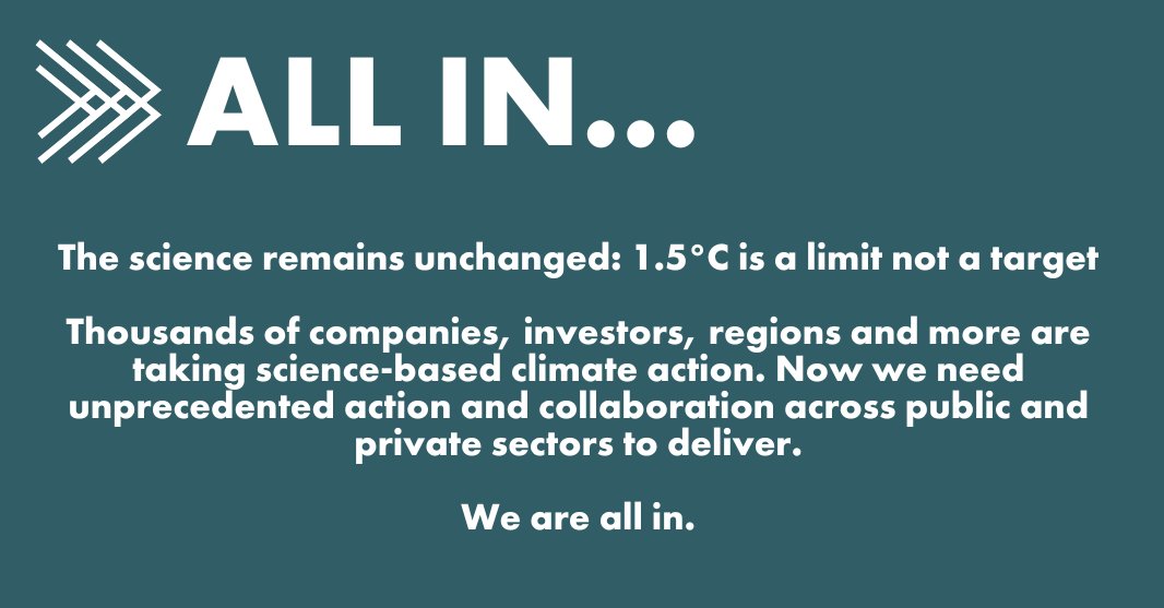 Business stands ready to deliver clean energy solutions for an equitable and inclusive future for all @cop27p.

We need governments to urgently take the action necessary to keep global temperature rise to 1.5ºC.

We are all in. 

wemeanbusinesscoalition.org/cop27-all-in-f…