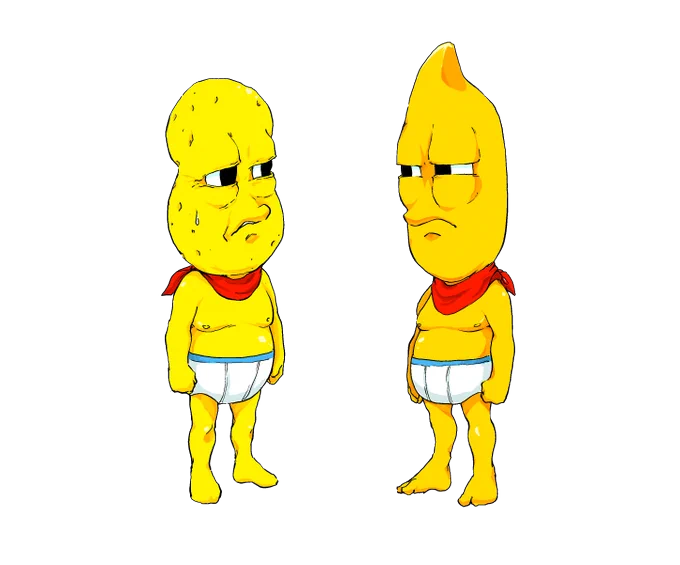 CoCo壱でこれを食え動画で、ぽんぽこさんがピーナッツくんをターメリックライスくん呼ばわりする煽りが好きすぎてターメリックライスくん描いちゃった。あとCoCo壱行きたくなった。#ぽこあーと 