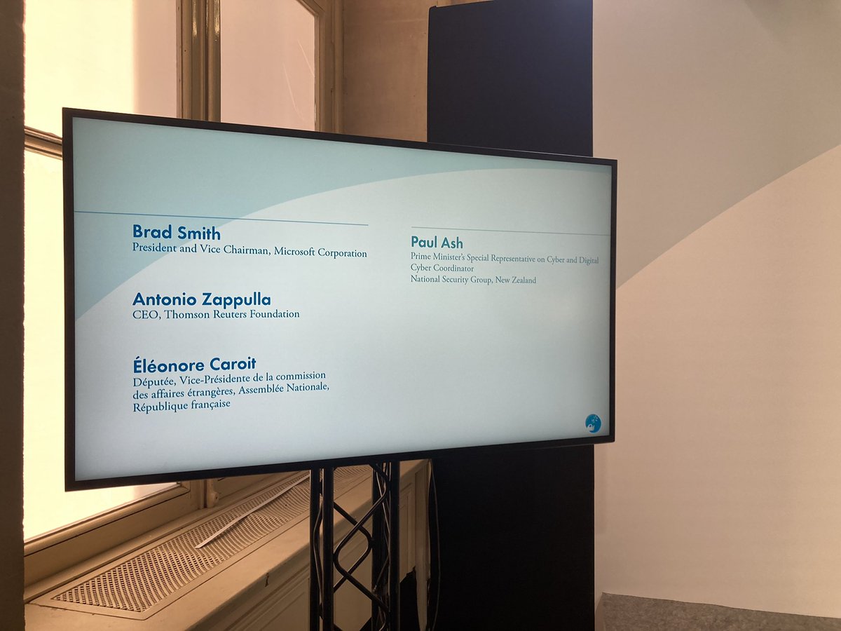Great conversation at the #PPF2022 on cyber-influence operations and overall pathways to secure electoral processes with <a href="/BradSmi/">Brad Smith</a>, MP <a href="/CaroitEleonore/">Eleonore Caroit</a>, <a href="/antozappulla/">Antonio Zappulla OMRI</a> and the NZ Representant for Cyber @PaulAshNZ
