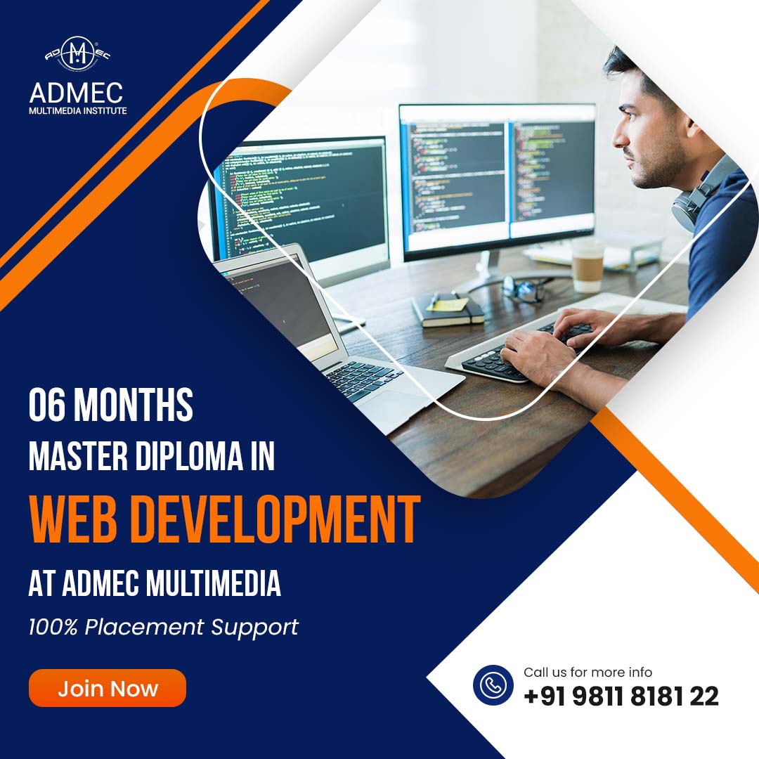 admecinstitute's tweet image. Wanna learn #webdevelopment? If yes then you must think about #webdevelopmentinstituteinRohini where you can puruse a diploma. You can complete your training under 6 months #webdevelopmentcourseinDelhi.
Know more: bit.ly/3E24K1c
Apply for the course at +91 98118 18122