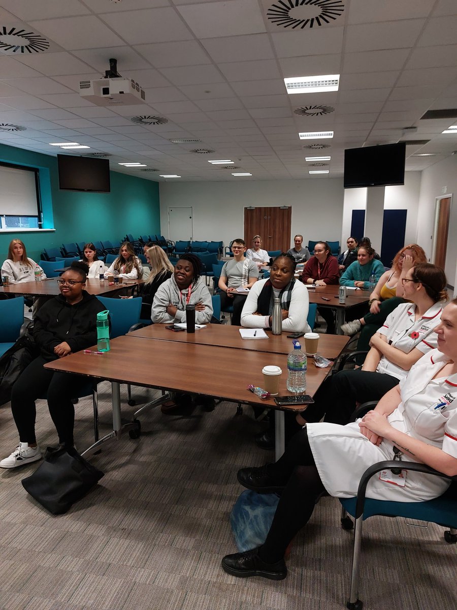 JOluwasakin's tweet photo. Kudos to our Nursing learners 
Maxine Casey &amp; Vicky Clemans who shared their learning experience &amp; career journey with our @SalfordUni  Foundation students at @SalfordCO_NHS  Their story was highly inspirational &amp; it really encouraged our future workforce 👏
@NCAlliance_NHS https://t.co/uhdY2KPFFI